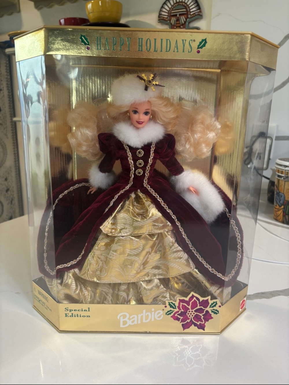 Barbie Holiday Special Edition Doll - Burgundy, Gold & White